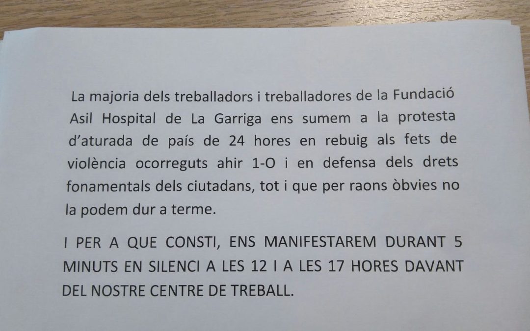 Comunicat Fundació Asil Hospital la Garriga
