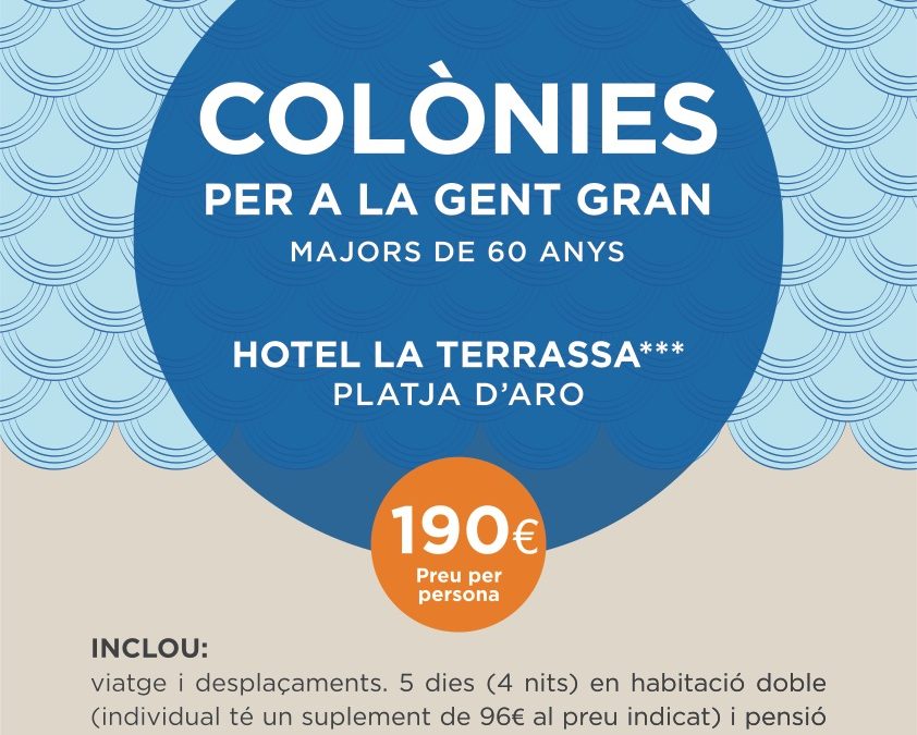 Colònies per a la Gent Gran 2019