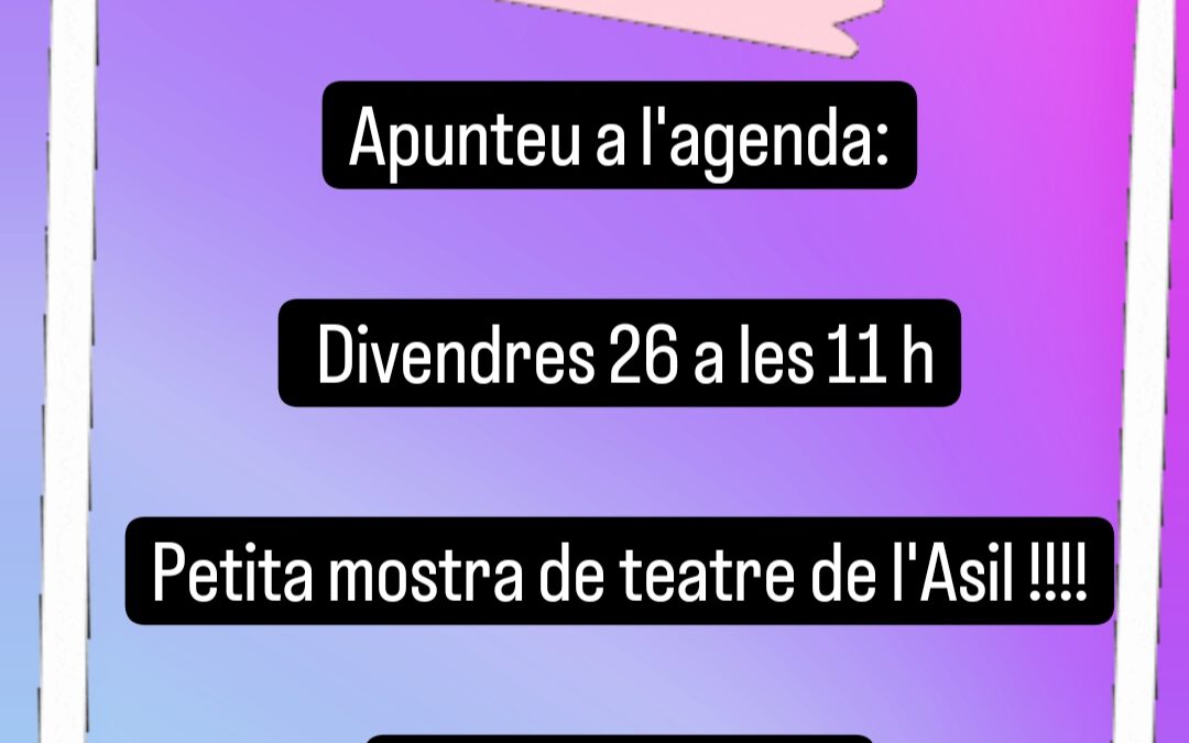 Divendres vinent, Teatre